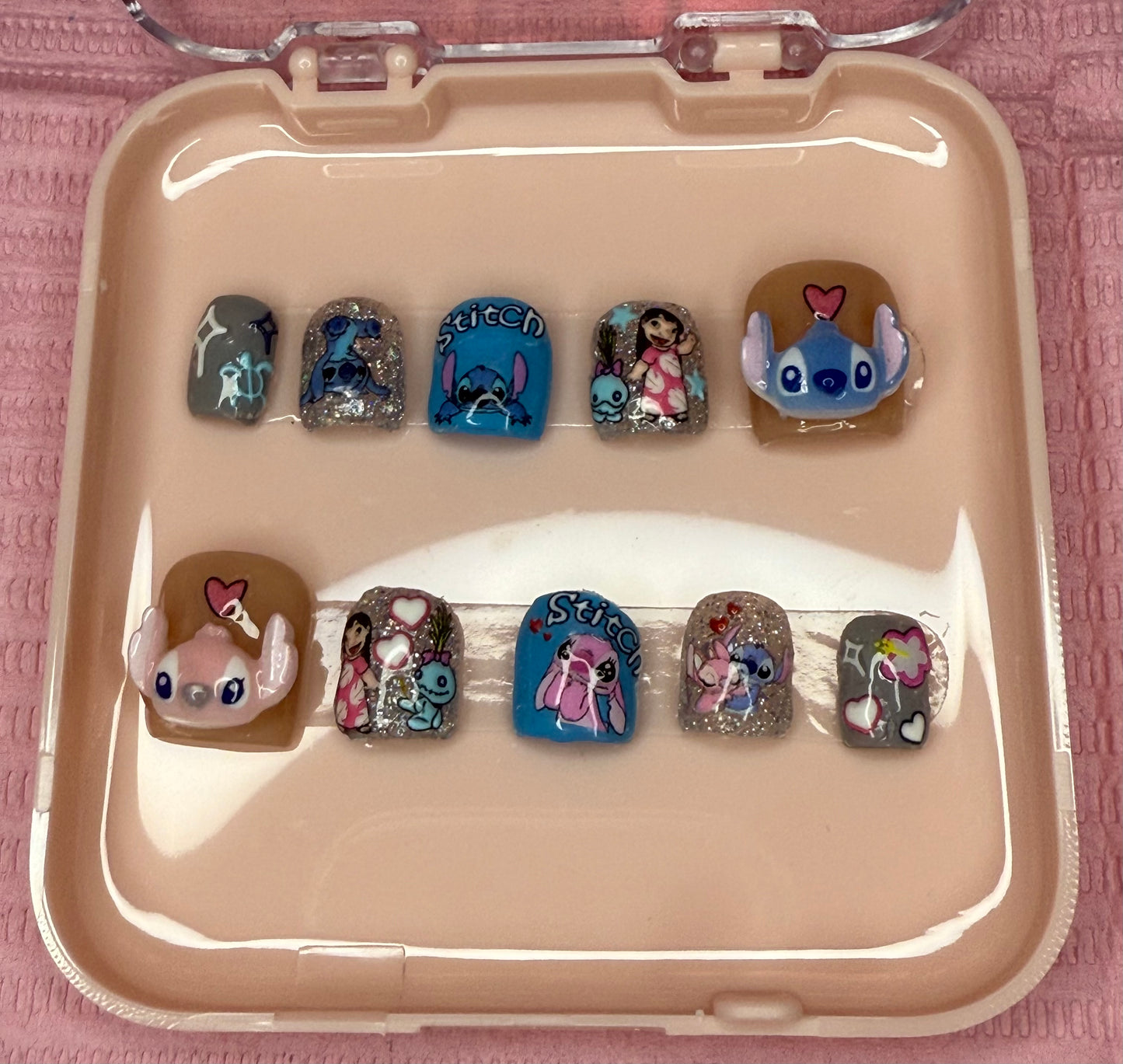 Stitchin’ in Style - Stitch & Angel Nails