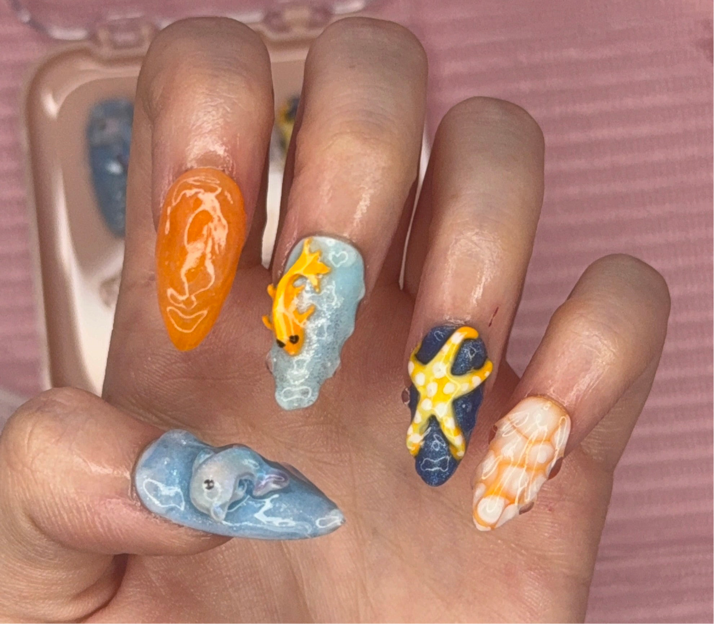 Under the Sea Glam Nails