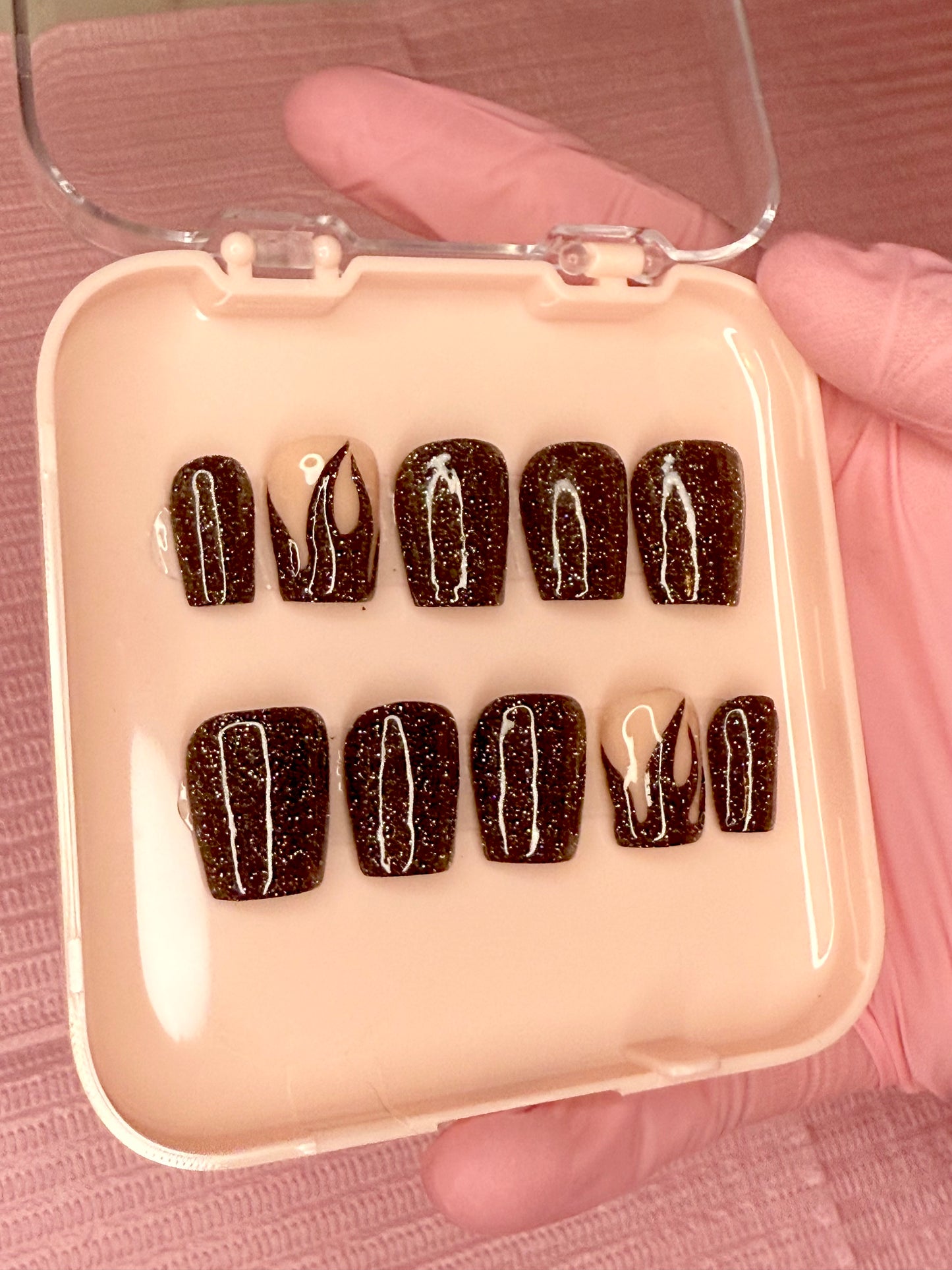 Blackout Blaze Nails