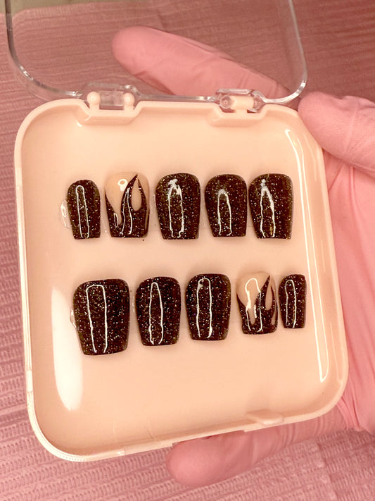 Blackout Blaze Nails