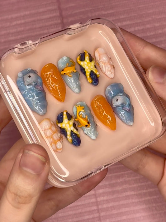 Under the Sea Glam Nails