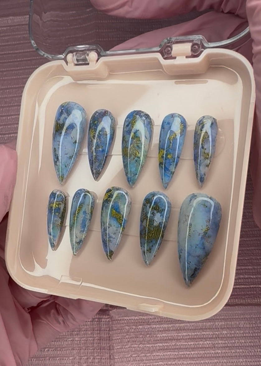 Mystic Marble Quartz Nails