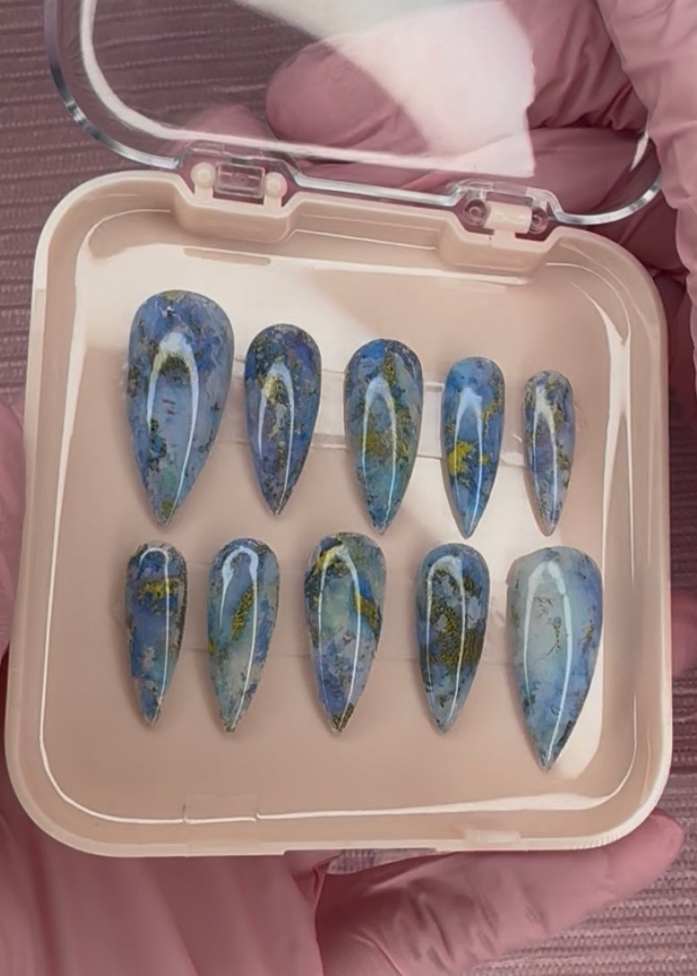 Mystic Marble Quartz Nails